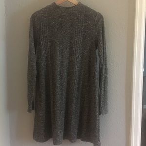 Gray swing sweater dress
